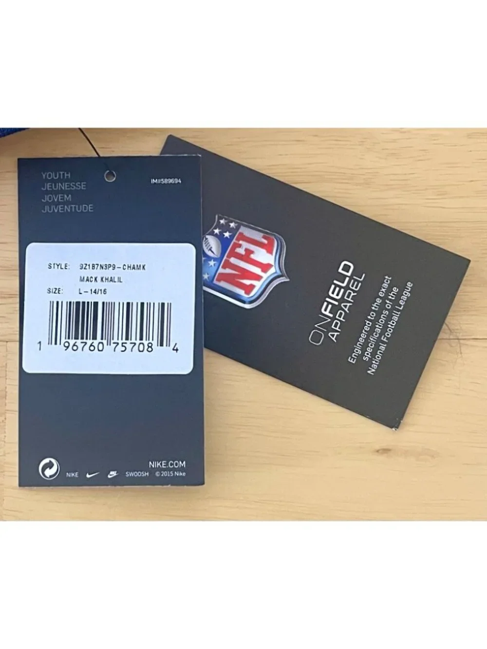 Nike NFL Los Angeles Chargers Khalil Mack #52 Football Jersey - Youth L 14/16
